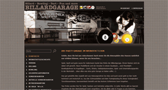 Desktop Screenshot of billardgarage.de
